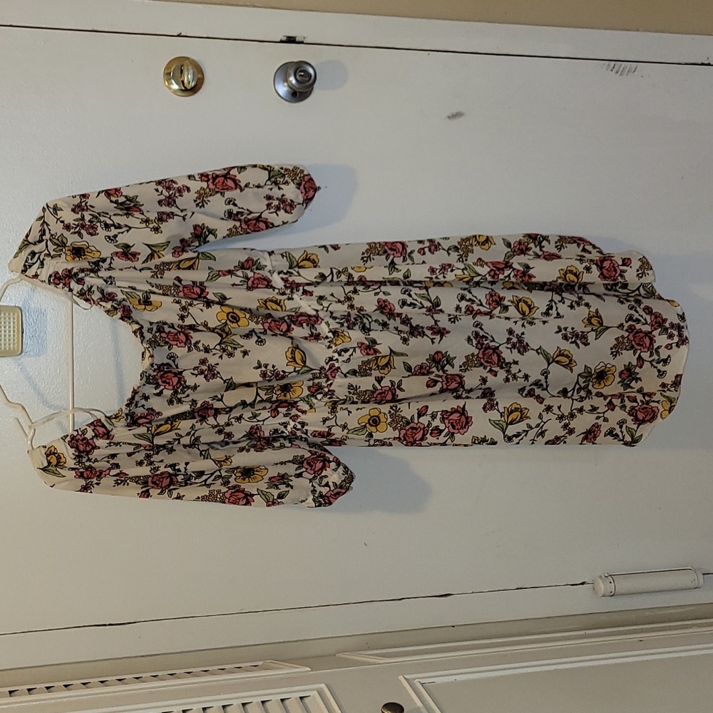 Off the shoulder floral print dress